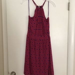 Pattern halter dress